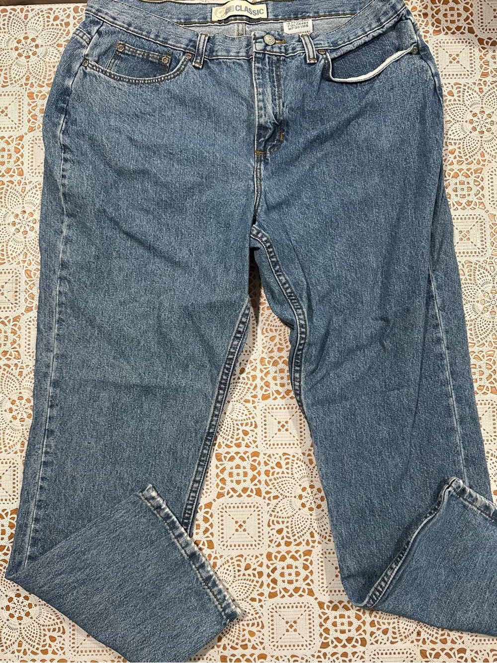 Vintage Faded Glory Classic Jeans Women’s 16 Petite Straight Leg Denim